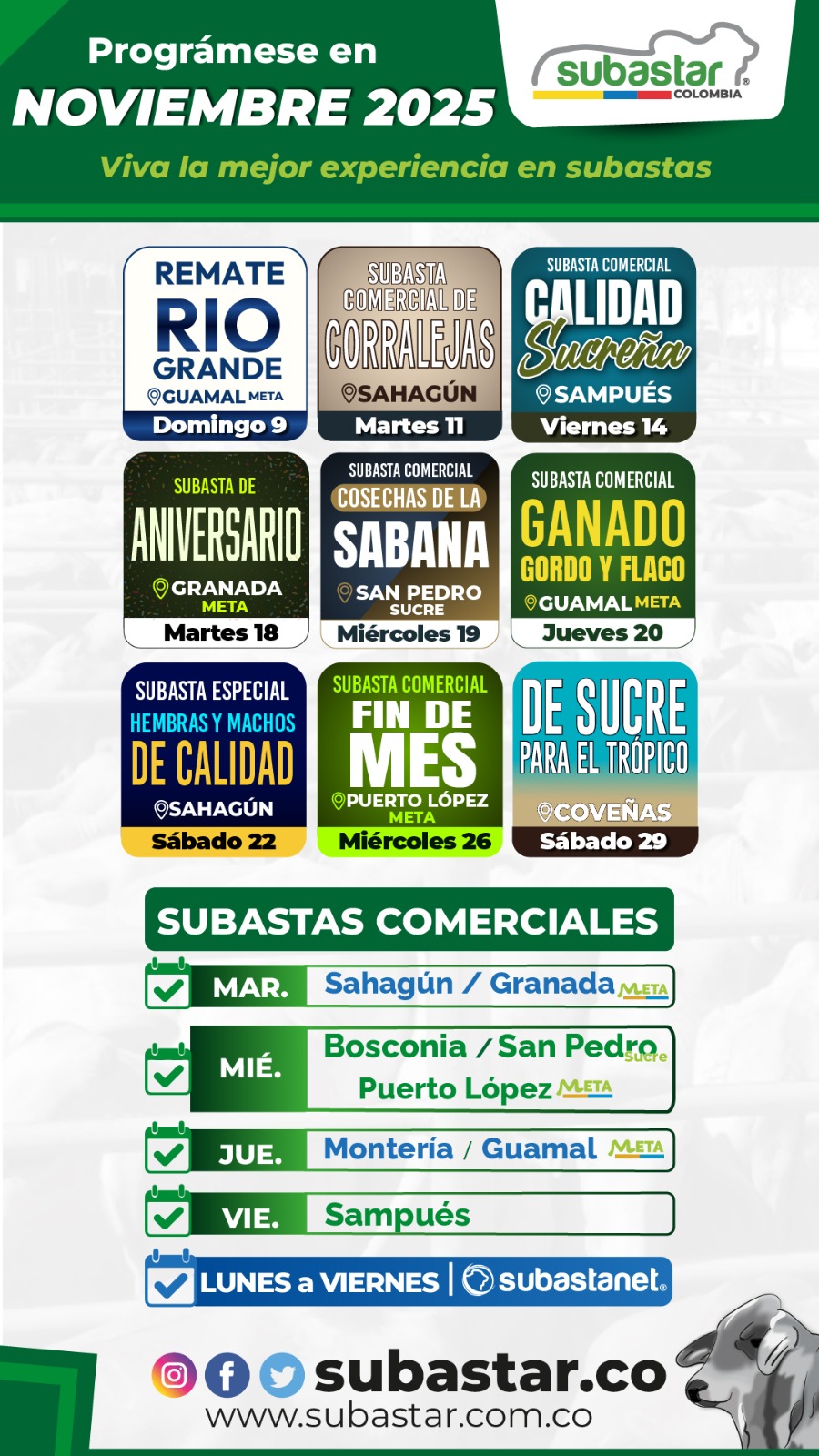 Calendario Noviembre 2025